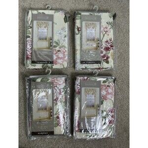 4 NOS Home Trends Orchard Scarsdale Floral Rose Tassel Window Valance Cottagecor